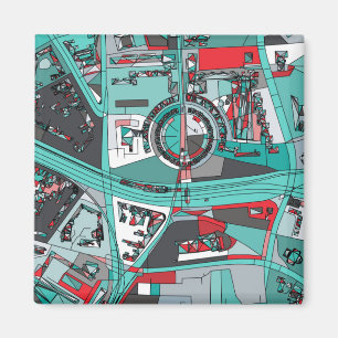 Berlin Tysklandkarta Magnet