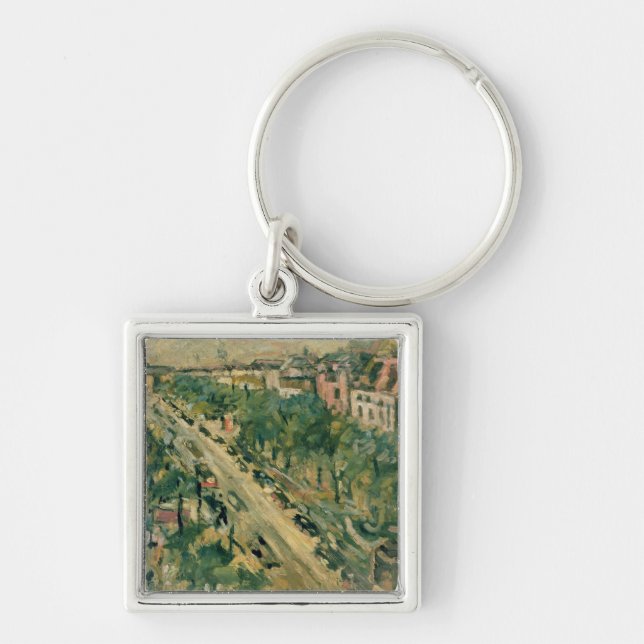 Berlin Unter håla Linden, 1922 Fyrkantig Silverfärgad Nyckelring (Framsidan)