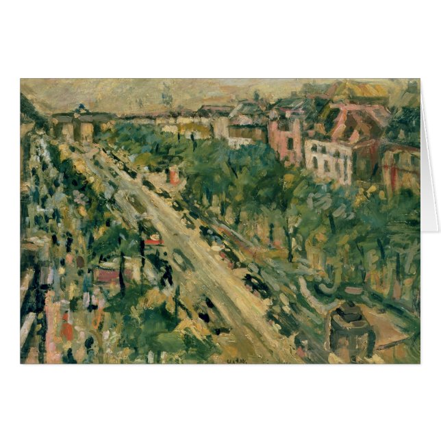 Berlin Unter håla Linden, 1922 Hälsningskort (Framsidan Horizontal)
