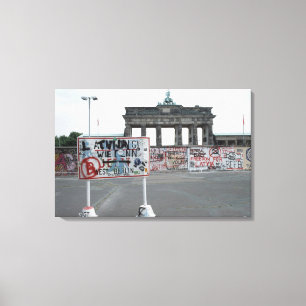 Berlin Vägg-Väster Tyskland 1989 Canvastryck