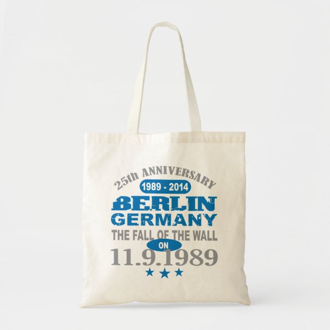 Berlin väggTyskland 25 år årsdag Tygkasse (Framsidan)