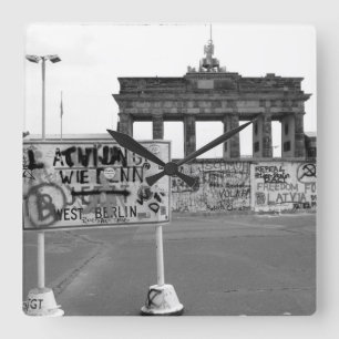 Berlin väggväster - tyskland 1989 fyrkantig klocka