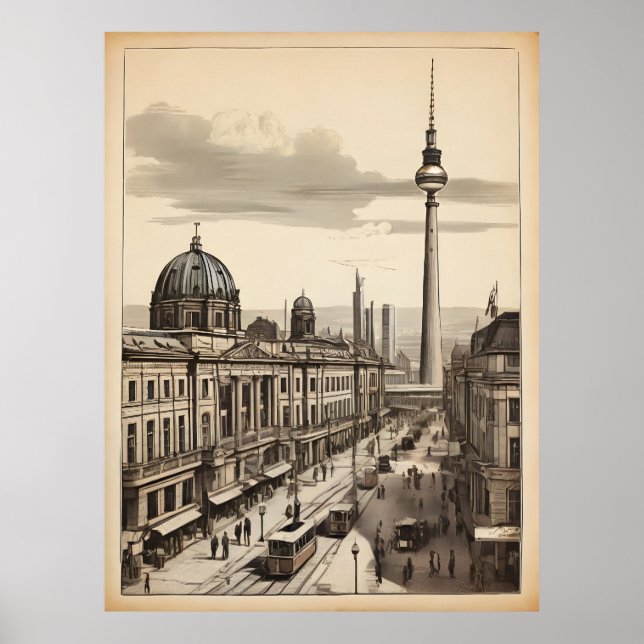 Berlin vintage affisch (Framsidan)
