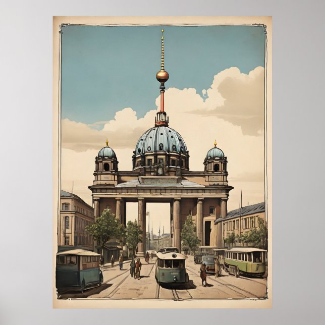 Berlin vintage affisch (Framsidan)