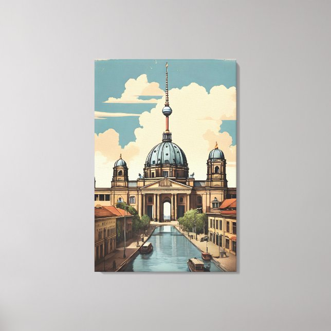 Berlin vintage affisch canvastryck (Framsida)