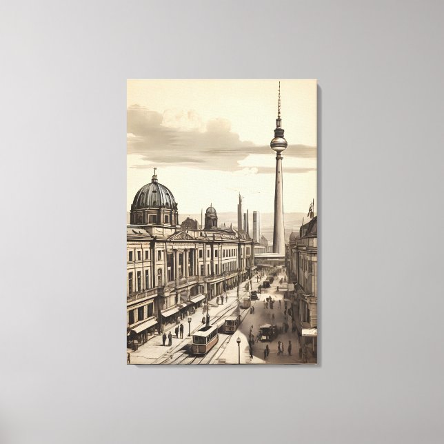 Berlin vintage affisch canvastryck (Framsida)