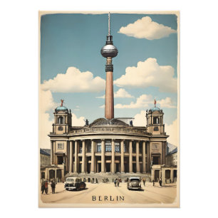Berlin vintage affisch fototryck