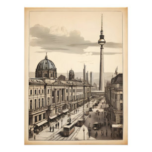 Berlin vintage affisch fototryck