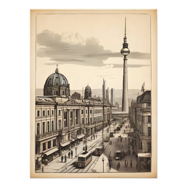 Berlin vintage affisch fototryck (Framsidan)