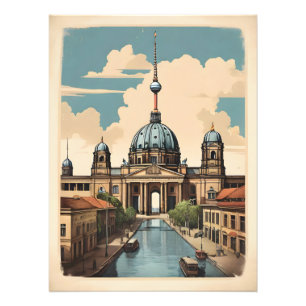 Berlin vintage affisch fototryck