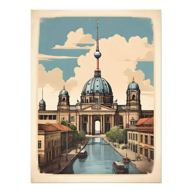 Berlin vintage affisch fototryck (Framsidan)