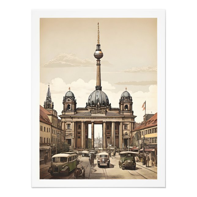 Berlin vintage affisch fototryck (Framsidan)