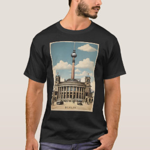 Berlin vintage affisch t shirt