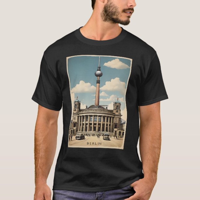 Berlin vintage affisch t shirt (Framsida)
