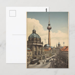 Berlin vintage affisch vykort