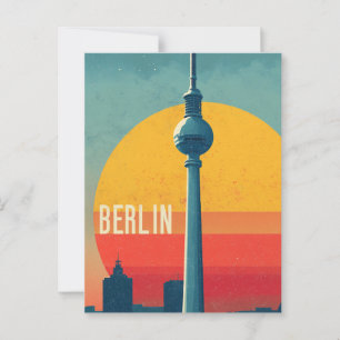 Berlin vintage resor vykort