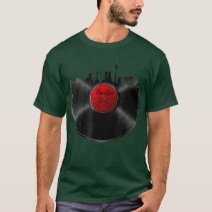 Berlin Vinyl DJ Techno Music Retro Old school T Shirt