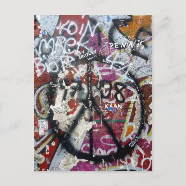 berlin wall graffiti vykort (Framsida)