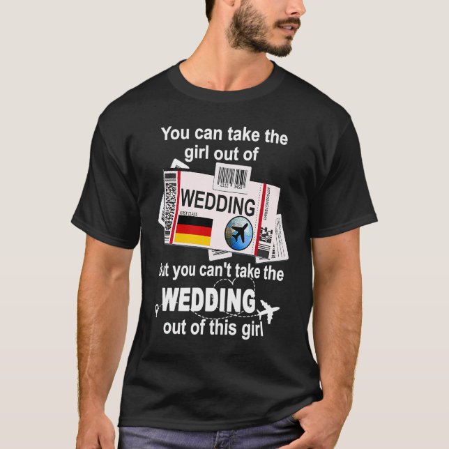 Berlin Wedding Boarding Pass  Wedding Girl  Berlin T Shirt (Framsida)
