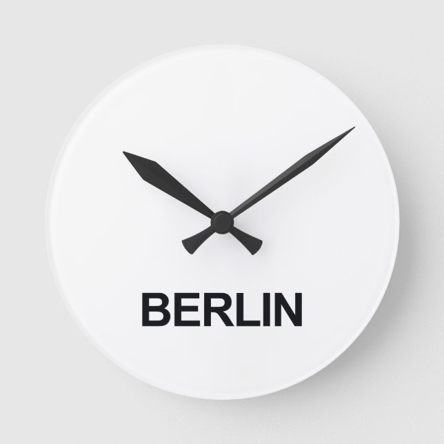 BERLIN WORLDWIDE TIMEZONE CLOCK SETT RUND KLOCKA (Framsida)