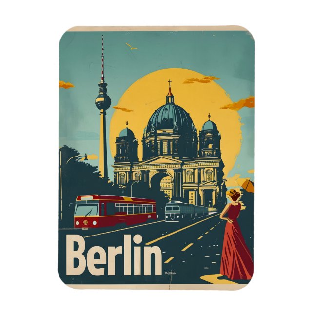 BerlinArt Deco-vykort Magnet (Vertikal)