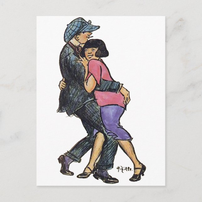 Berlindansare Tidigt 1900 Vykort (Framsida)