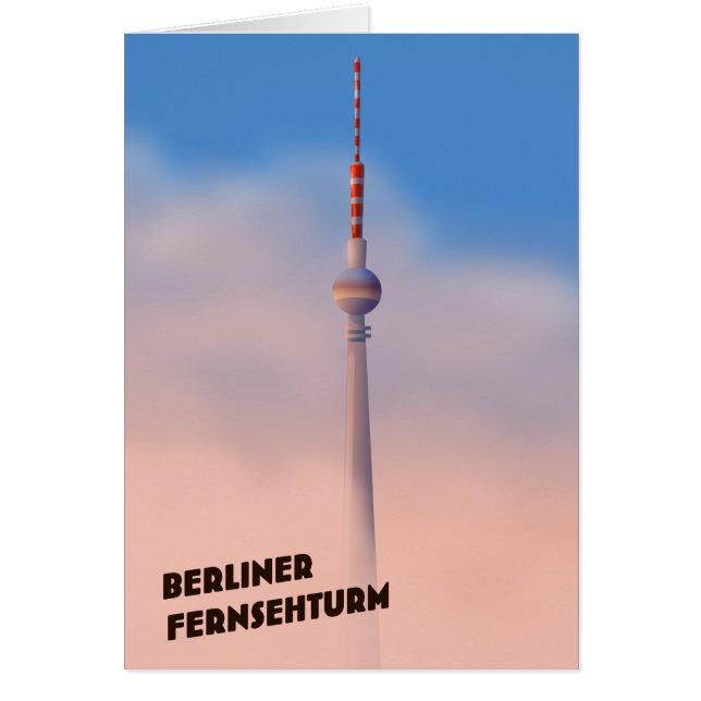 Berliner Fernsehturm, Berlin TV torn Hälsningskort (Framsidan)
