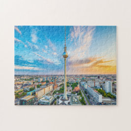 Berliner Fernsehturm Tyskland Jigszle Puzzle Pussel