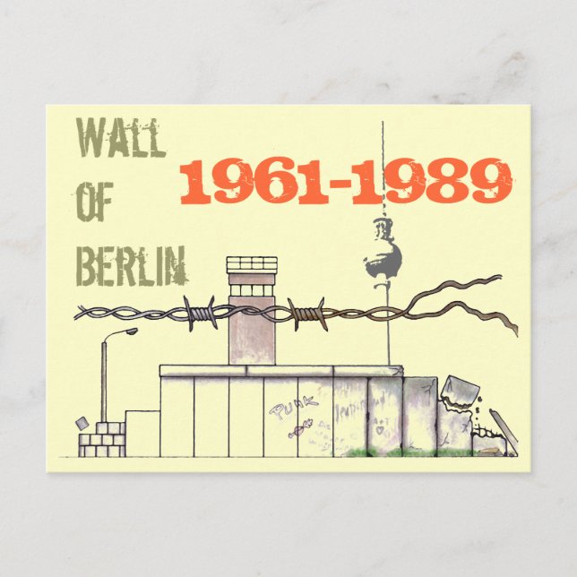 Berliner Mauer Design Vykort (Framsida)