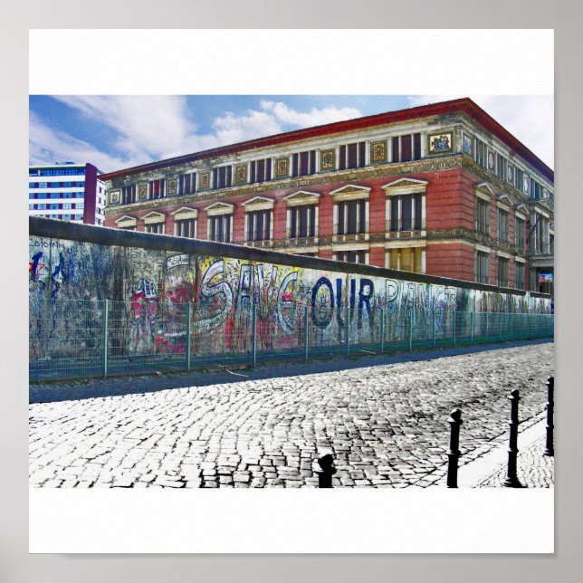 BERLINER MAUER GRAFFITI INDIANO POSTER (Framsidan)