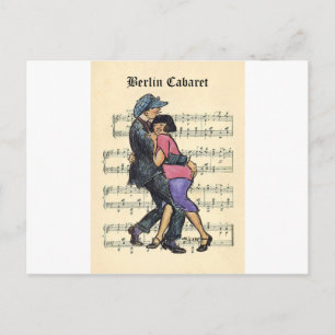 Berlinkabaret 1920s med Lakan Music Background Vykort