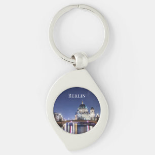 Berlinkatedralen i Berlin, Tyskland Swirl Silverfärgad Nyckelring