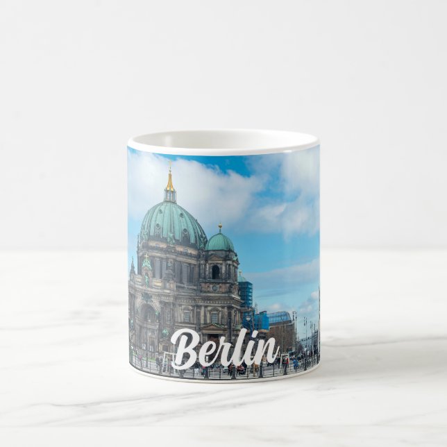Berlinkatedralen och TV torn i Berlin, Tyskland Kaffemugg (Center)
