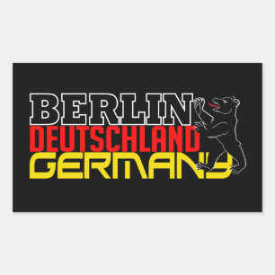 Berlinmärken Rektangulärt Klistermärke