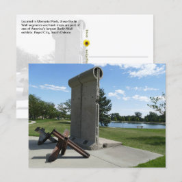 Berlinmuren, Memorial Park, Rapid City, SD - Vykort