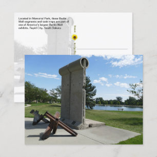 Berlinmuren, Memorial Park, Rapid City, SD - Vykort