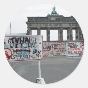 Berlinmuren Runt Klistermärke