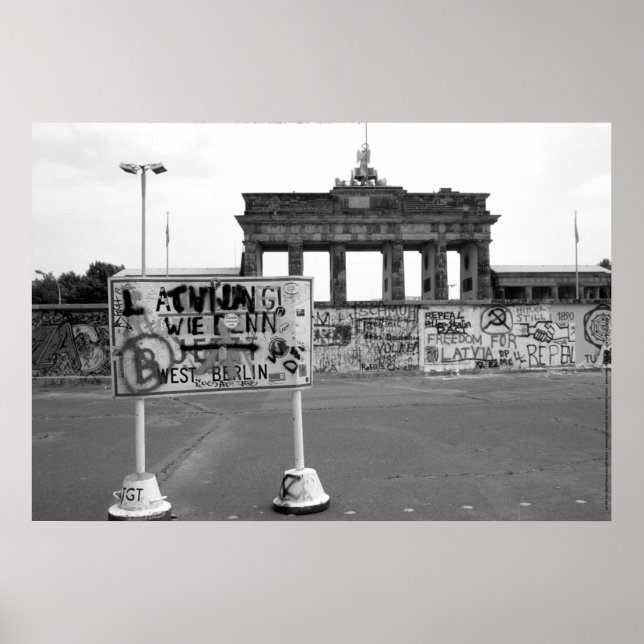 Berlinmuren Tyskland 1989 Poster (Framsidan)