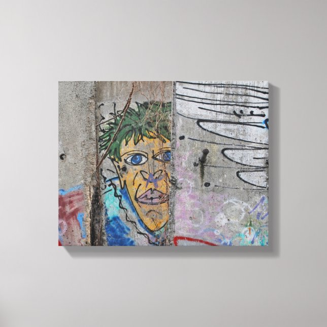 Berlinmurens graffiti-konst canvastryck (Framsida)