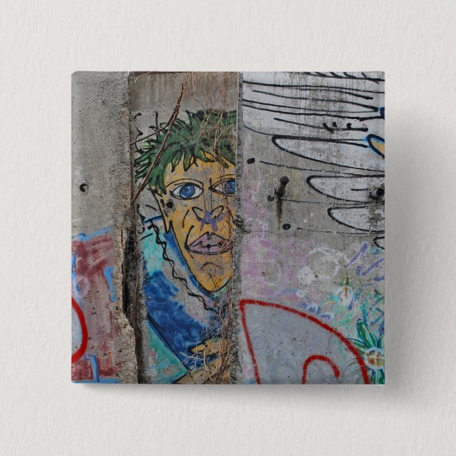 Berlinmurens graffiti-konst knapp (Framsida)