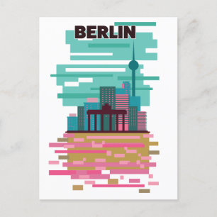 Berlinreseaffisch Meddelande Vykort