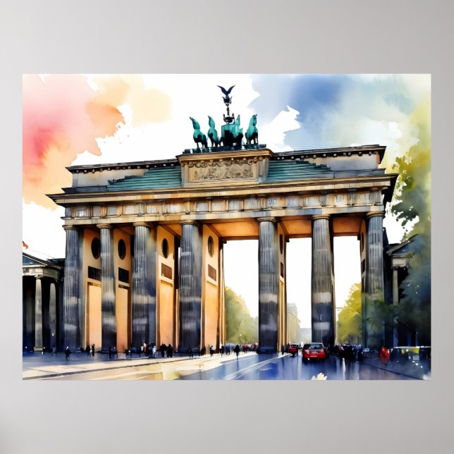 Berlins akvarellkonst poster (Framsidan)