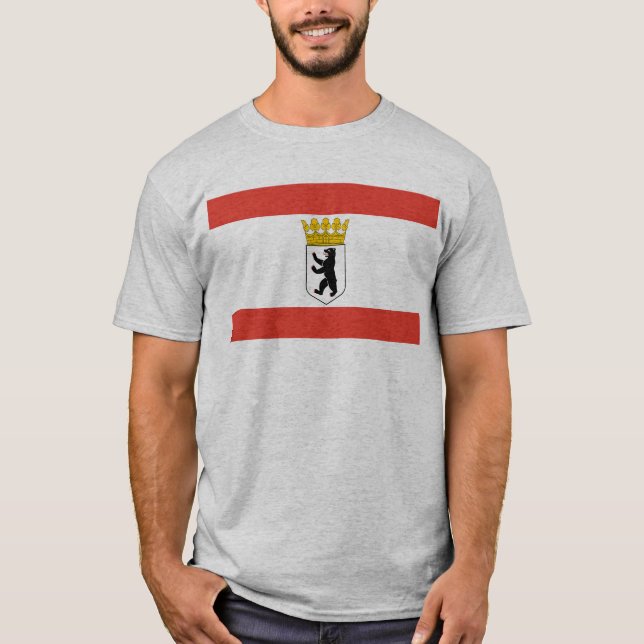 Berlins björn Flagga T Shirt (Framsida)
