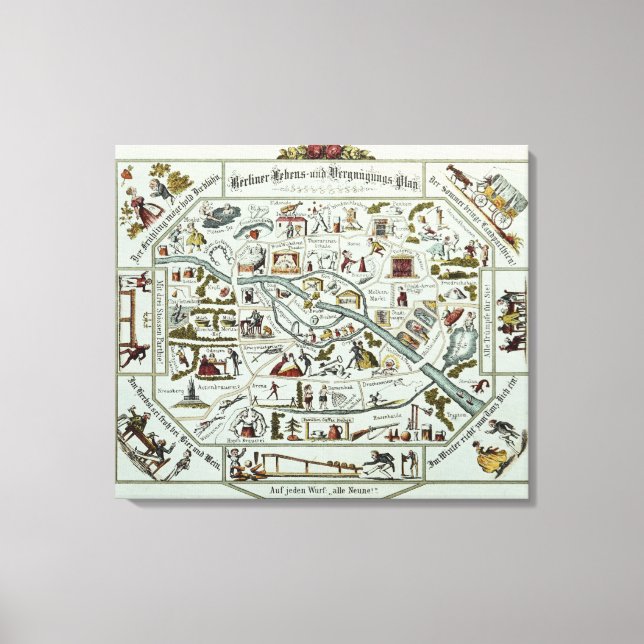 Berlins levnads- och återhämtningsplan canvastryck (Framsida)