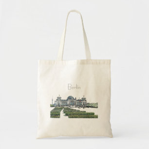 Berlins riksdag Sketch Tote Bag Tygkasse