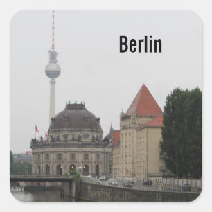 Berlins TV-torn Fyrkantigt Klistermärke