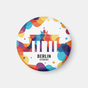 Berlins Tysklanda abstrakt i Brandenburg Grind Magnet