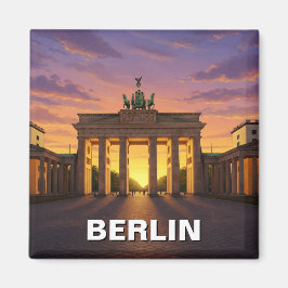 Berlins Tysklanda Brandenburg Grind sunset Travel Magnet