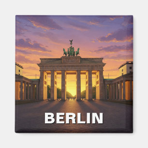 Berlins Tysklanda Brandenburg Grind sunset Travel Magnet