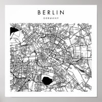Berlins Tysklanda minimala moderna gata Karta
